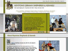 Tablet Screenshot of keystonegermanshepherds.com